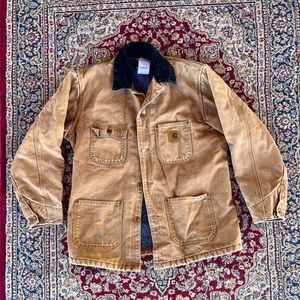 Vintage Carhartt USA Made Blanket Lined Chore Coat Jacket - Size Medium